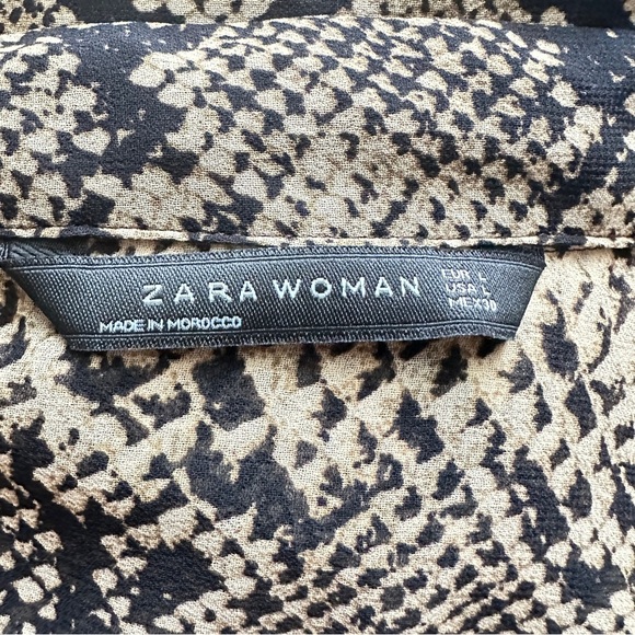 ZARA WOMAN Leopard Print Blouse – Size L - Picture 3 of 7